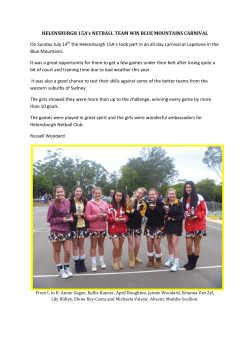 Helensburgh 15As Netball Team Win Blue Mountains Carnival