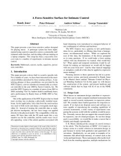 A Force-Sensitive Surface for Intimate Control