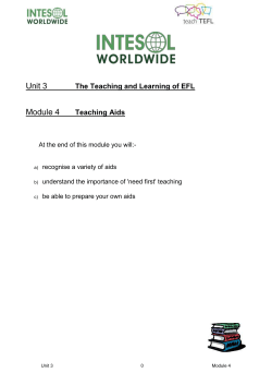 Unit 3 The Teaching and Learning of EFL Module 4
