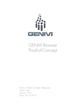 Genivi Browser Proof - Many of these documents are deprecated