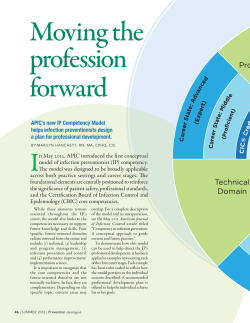 In May 2012, APIC introduced the first conceptual model of infection