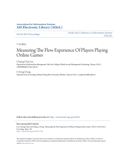 Measuring The Flow Experience Of Players Playing Online