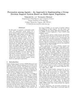 Persuasion among Agents : An Approach to Implementing a Group