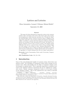 Lattices and Lotteries - GATE-LSE
