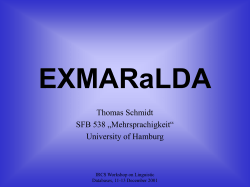EXMARaLDA