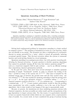 Quantum Annealing of Hard Problems