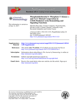 Phosphatidylinositol 4&ndash;Phosphate 5&ndash;Kinase a and Vav1 Mutual