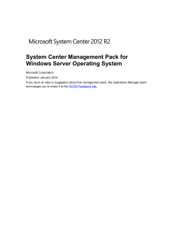 System Center Management Pack for the Windows Server Operating