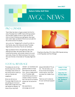 AVGC NEWS - Auburn Valley Golf Club