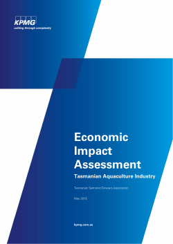 Economic Impact Assessment - Tasmanian Salmonid Growers