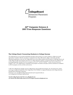 AP&reg; Computer Science A 2007 Free