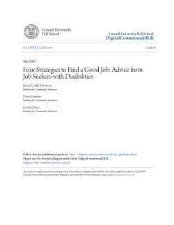 Four Strategies to Find a Good Job - DigitalCommons@ILR