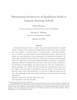 Distributional Incentives in an Equilibrium Model of Domestic