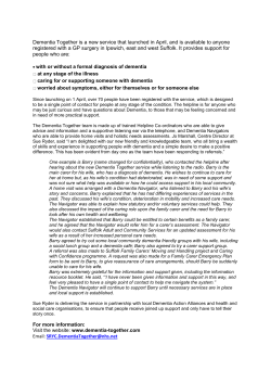 Dementia Together - Burlington Primary Care