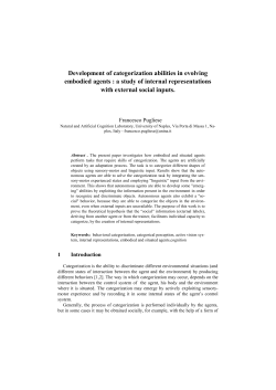 Development of categorization abilities in evolving embodied agents
