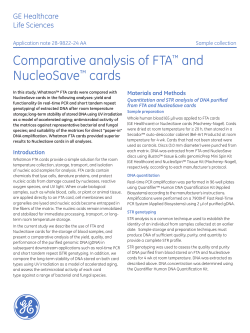 Comparative analysis of FTA™ and NucleoSave™ cards