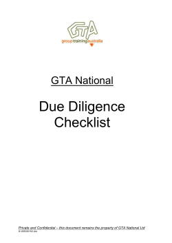 Index to Director Induction Kit