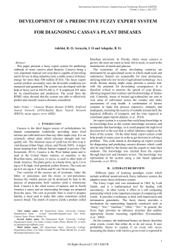 development of a predictive fuzzy expert system for