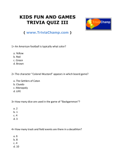 kids fun and games trivia quiz iii