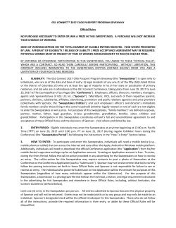 GS1 CONNECT&reg; 2017 CLICK PASSPORT PROGRAM