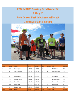 2016 MRMC Nursing Excellence 5K 7-May