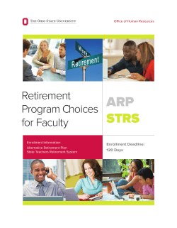 Retirement Program Choices for Faculty
