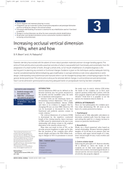Increasing occlusal vertical dimension