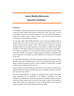 Labour Mobility Mechanism Operation Guidelines