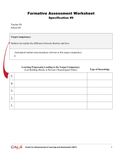theories/laws - Center for Advancement of Learning and Assessment