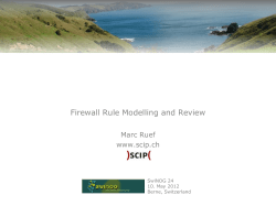 Marc Ruef, SCIP, Firewall Rule Modelling and Review