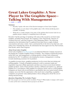Great Lakes Graphite: A New Player In The Graphite Space