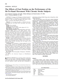 The Effects of Foot Position on the Performance