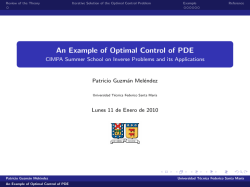 An Example of Optimal Control of PDE