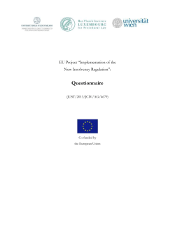 The Implementation of the New Insolvency Regulation