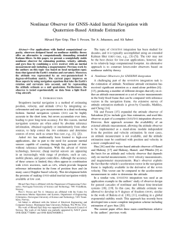 Nonlinear Observer for GNSS-Aided Inertial Navigation with