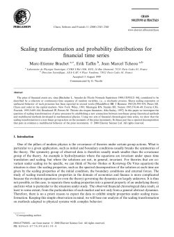Scaling transformation and probability distributions for financial time
