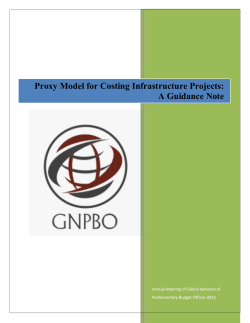 Guidance Note on Proxy Model for Costing Infrastructure - GN-PBO