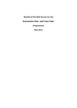 Economics One- and Two-Year
