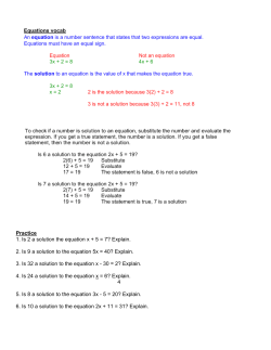 1 variable equations basics