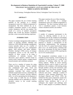 strategic management: an evaluation of the use of three