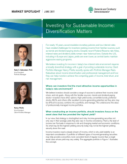 Investing for Sustainable Income: Diversification Matters