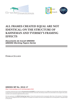 On the Structure of Kahneman and Tversky`s - Gredeg