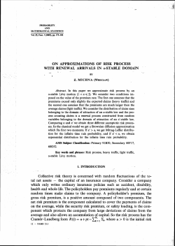 ON APPROXIMATIONS OF RISK PROCESS Collective risk theory is