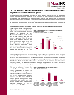 Let`s get together: Massachusetts Business Leaders seek