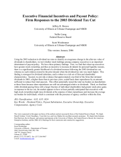 Firm Responses to the 2003 Dividend Tax Cut