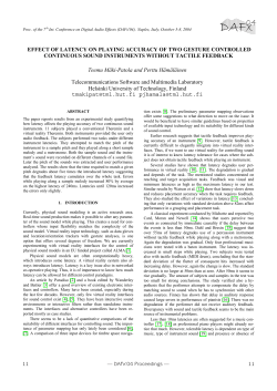 Effect of Latency on Playing Accuracy of Two Gesture Controlled