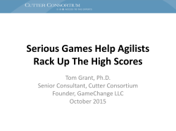 Serious Games Help Agilists Rack Up The High Scores