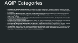 AQIP Categories