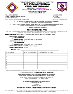 2017 EPHRATA INVITATIONAL WIFFLE&reg; BALL TOURNAMENT