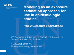 Modeling as an exposure estimation approach for